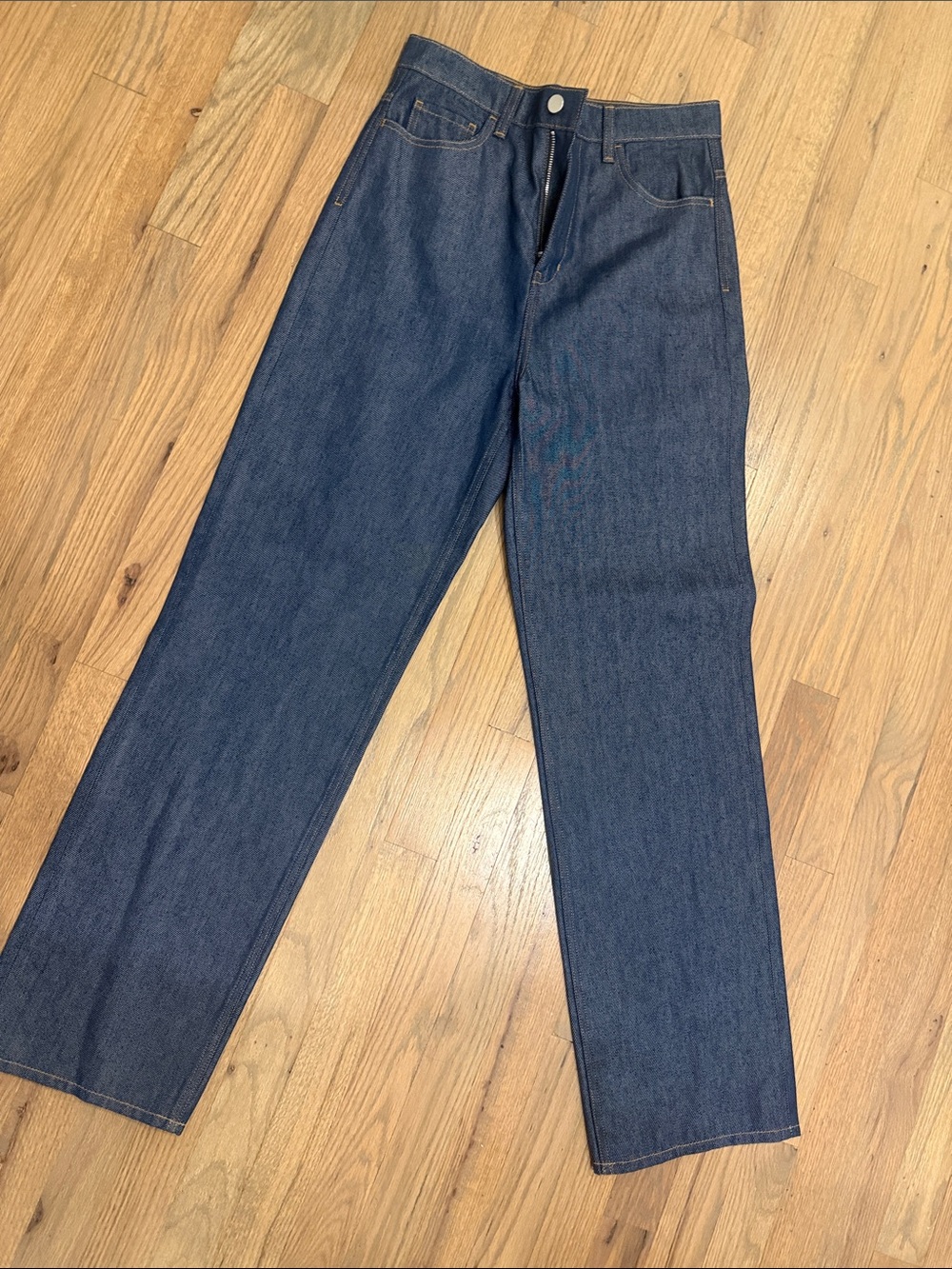 Theory Dark Indigo Straight Jeans